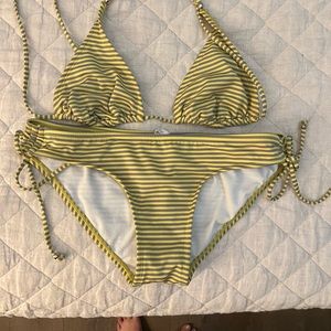 Striped bikini set